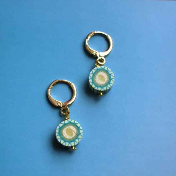 Cantaloupe Melon Earrings, Novelty Fruit Earrings | by Ifemi Jewels