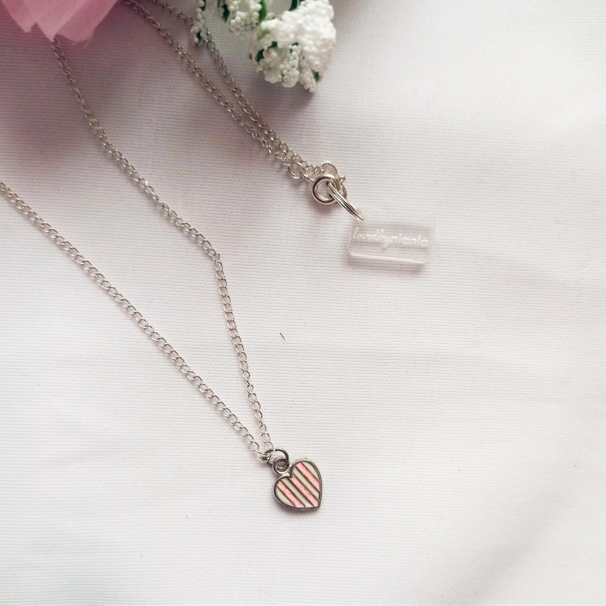 Candy Striped Heart Necklace, Playing Cards inspired Queen of Hearts | by lovedbynlanla